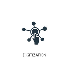 digitization icon. simple element illustration. digitization concept symbol design. can be used for 