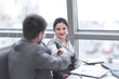 © yurolaitsalbert - close up. handshake trading partners at the desktop