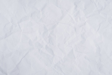 Poster - White crumpled paper background and texture, Wrinkled creased paper white abstract.Abstract white crumpled paper background