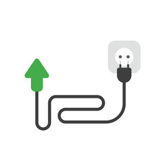 Poster - Vector icon concept of arrow with cable, plug and outlet