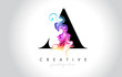 © twindesigner - A Vibrant Creative Leter Logo Design with Colorful Smoke Ink Flowing Vector