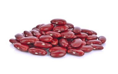 Red bean on white background