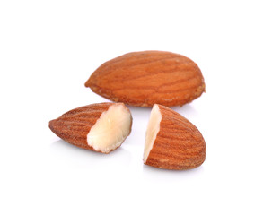 almond nuts isolated on white background