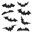 Set of hand drawing halloween bats, stock vector illustration design fod greeting card