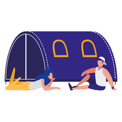 Poster - camping tent design