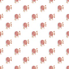 Poster - Red white target pattern seamless repeat background for any web design
