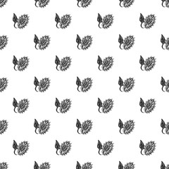 Poster - Bright sunflower pattern seamless repeat background for any web design