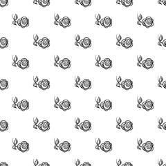 Poster - Abstract rose pattern seamless repeat background for any web design