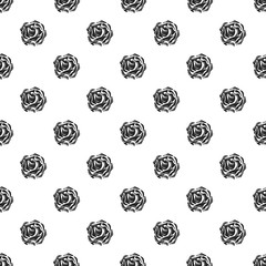 Poster - Daisy rose pattern seamless repeat background for any web design