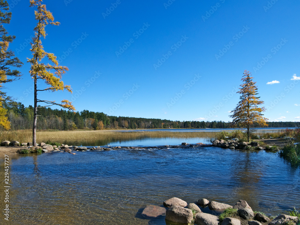Official start of the Mississippi River at Lake Itasca State Park