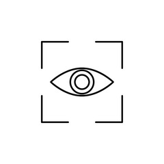 Poster - eye in focus icon. Element of eye care icon for mobile concept and web apps. Thin lin eye in focus icon can be used for web and mobile