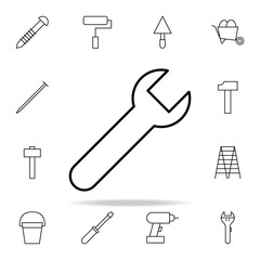 Poster - wrench icon. construction icons universal set for web and mobile