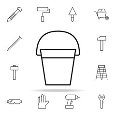 Aufkleber - bucket icon. construction icons universal set for web and mobile
