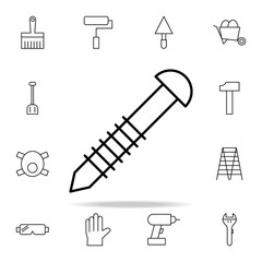Poster - screw icon. construction icons universal set for web and mobile