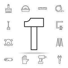 Aufkleber - hammer icon. construction icons universal set for web and mobile