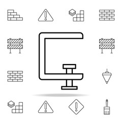 Poster - vise icon. construction icons universal set for web and mobile