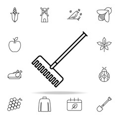Poster - rake   icon. autumn icons universal set for web and mobile