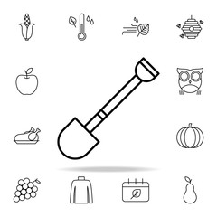 Poster - shovel  icon. autumn icons universal set for web and mobile