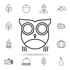 Aufkleber - owl icon. autumn icons universal set for web and mobile