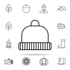 Poster - cap icon. autumn icons universal set for web and mobile