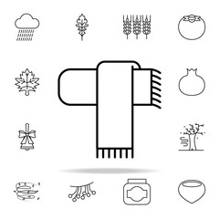 Poster - scarf icon. autumn icons universal set for web and mobile