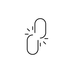 Poster - broken link icon. Element of simple web icon. Thin line icon for website design and development, app development. Premium icon