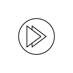 Poster - fast forward button icon. Element of simple web icon. Thin line icon for website design and development, app development. Premium icon