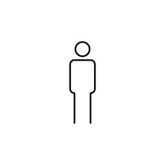 Poster - man icon. Element of simple web icon. Thin line icon for website design and development, app development. Premium icon