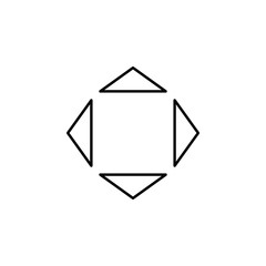 Poster - move icon. Element of simple web icon. Thin line icon for website design and development, app development. Premium icon