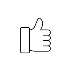 Poster - thumb up, like icon. Element of simple web icon. Thin line icon for website design and development, app development. Premium icon
