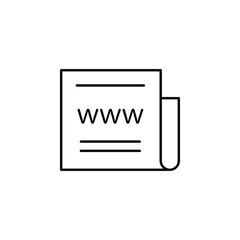 Poster - web news icon. Element of simple web icon. Thin line icon for website design and development, app development. Premium icon