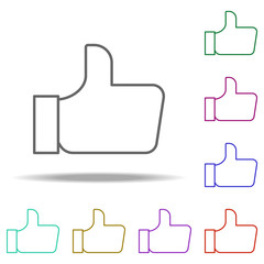 Poster - like icon. Elements of business in multi color style icons. Simple icon for websites, web design, mobile app, info graphics