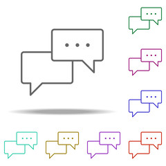 Poster - dialog icon. elements of business in multi color style icons. simple icon for websites, web design, 