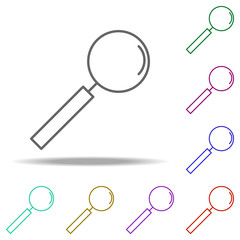 Poster - search magnifier icon. Elements of business in multi color style icons. Simple icon for websites, web design, mobile app, info graphics