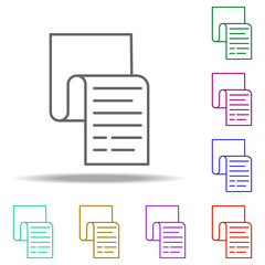 Poster - report icon. Elements of business in multi color style icons. Simple icon for websites, web design, mobile app, info graphics
