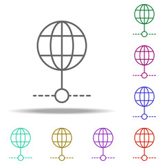 Poster - connecting world icon. Elements of business in multi color style icons. Simple icon for websites, web design, mobile app, info graphics