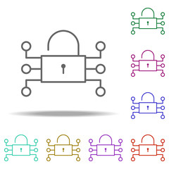 Poster - protection icon. Elements of business in multi color style icons. Simple icon for websites, web design, mobile app, info graphics