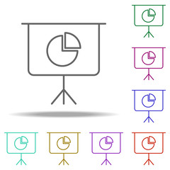 Poster - information icon. Elements of business in multi color style icons. Simple icon for websites, web design, mobile app, info graphics