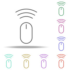 Poster - PC mouse icon. Elements of business in multi color style icons. Simple icon for websites, web design, mobile app, info graphics