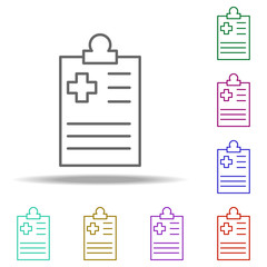 Poster - notepad icon. Elements of medical in multi color style icons. Simple icon for websites, web design, mobile app, info graphics