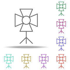 Poster - reflection light icon. Elements of photography in multi color style icons. Simple icon for websites, web design, mobile app, info graphics