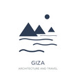 Giza icon. Trendy flat vector Giza icon on white background from Architecture and Travel collection