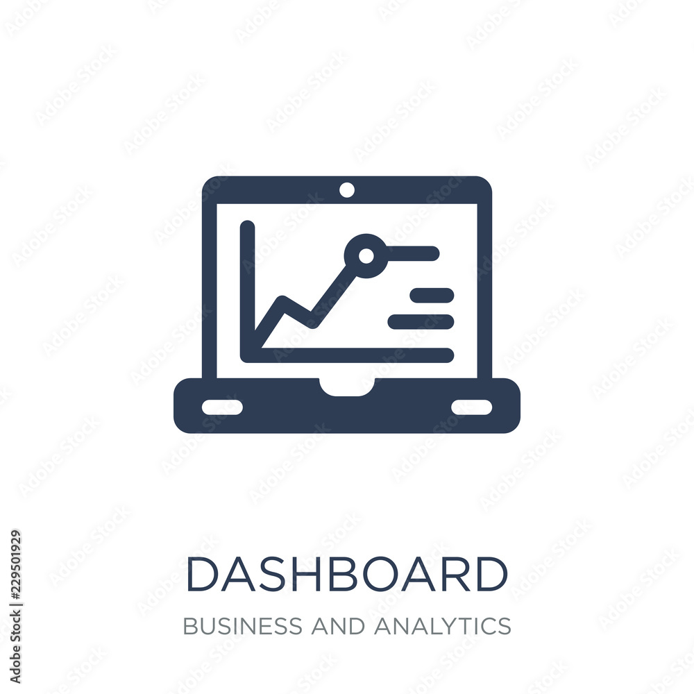 Dashboard icon. Trendy flat vector Dashboard icon on white background ...