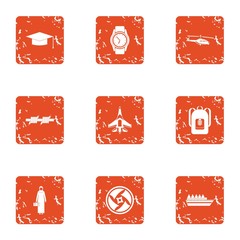 Poster - Photohunt icons set. Grunge set of 9 photohunt vector icons for web isolated on white background