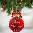 Christmas background with fir branch borders and decorative elements.Christmas border with trees, balls, stars and other ornaments