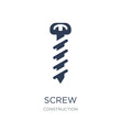 Screw icon. Trendy flat vector Screw icon on white background from Construction collection