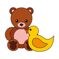 Wall Mural - bear rubber duck kid toys