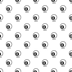 Poster - Billiards pattern vector seamless repeating for any web design