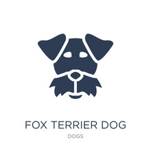 Fox Terrier Dog Icon. Trendy Flat Vector Fox Terrier Dog Icon On White Background From Dogs Collection