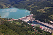 hydroelectric power plant Perucac on Drina river landscape